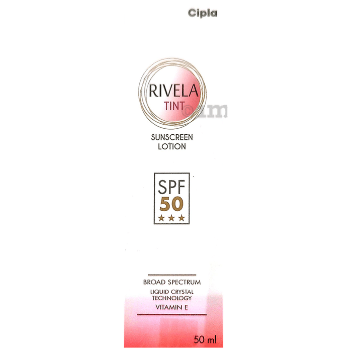 Rivela Tint Sunscreen SPF 50 with Vitamin E | Broad Spectrum Protection Lotion