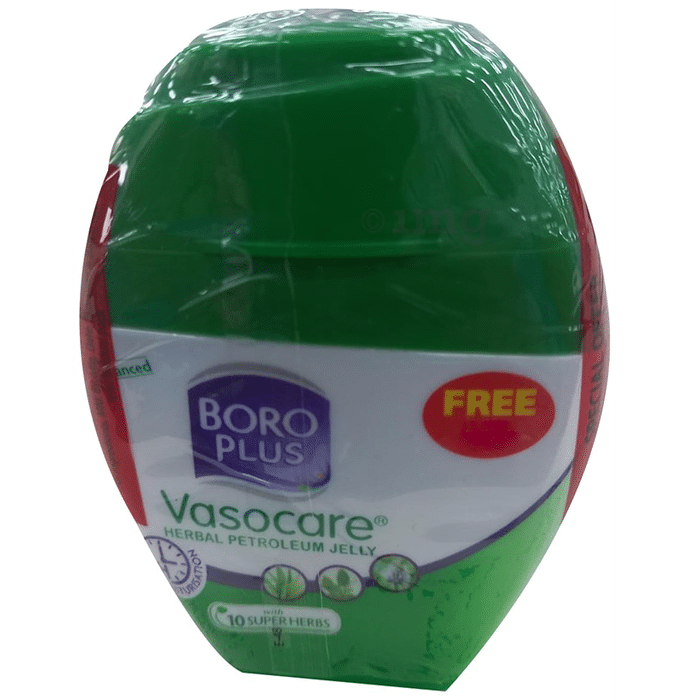 Boroplus Vasocare Herbal Petroleum Jelly with Boroplus Doodh Kesar Body Lotion 20ml Free