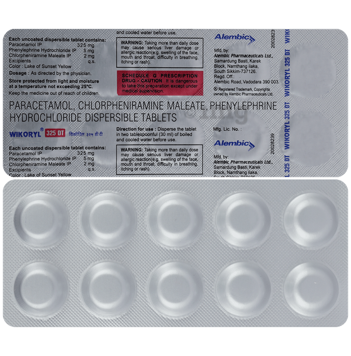 Wikoryl 325 Tablet DT