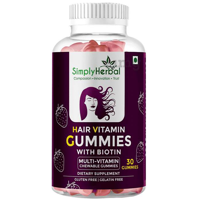 Simply Herbal Hair Vitamin Gummies with Biotin