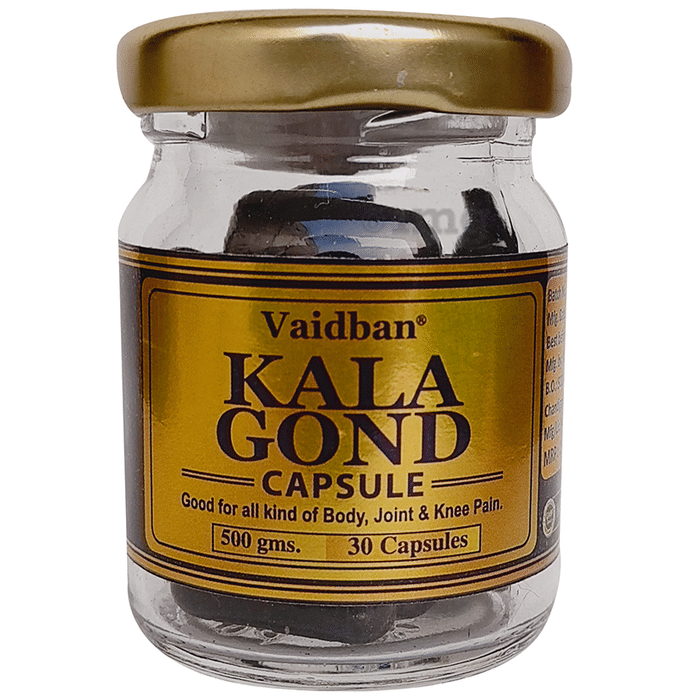 Vaidban Kala Gond Capsule | Helps Relieve Body Pain, Joint Pain & Knee Pain