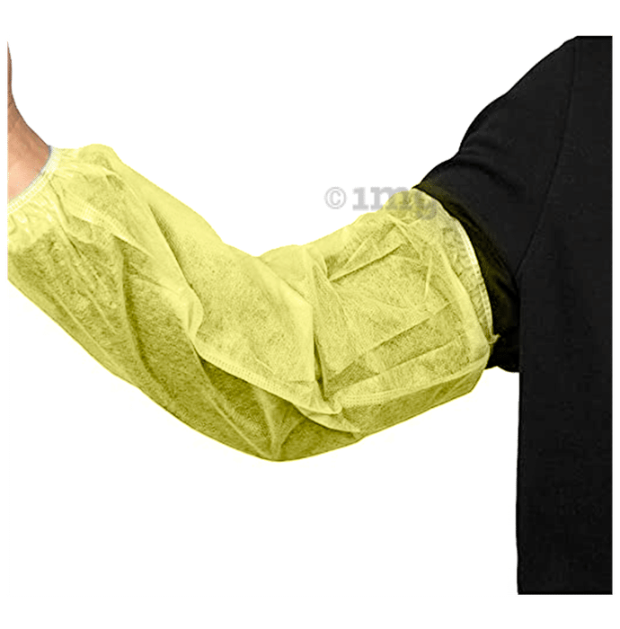 S4 Healthcare Non-Woven Protective Sleeve Covers for Arms Yellow