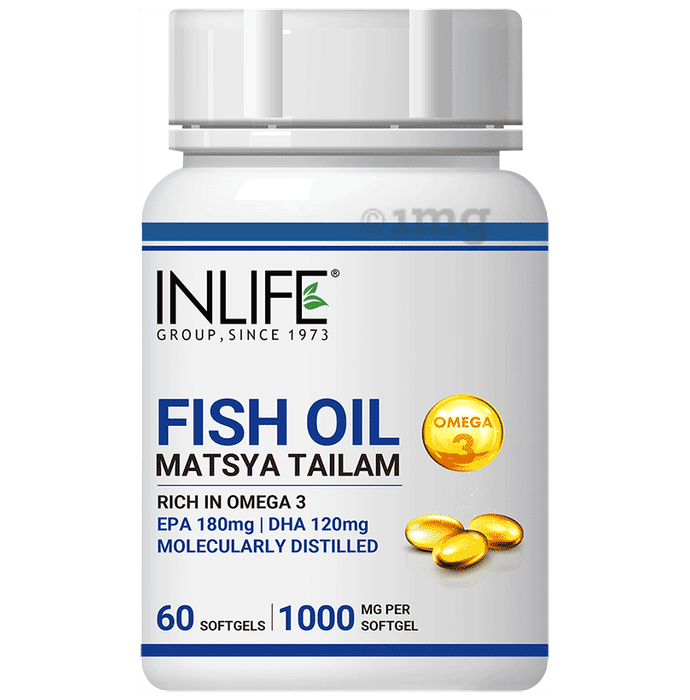 Inlife Fish Oil Matsya Tailam 1000mg Soft Gelatin Capsule