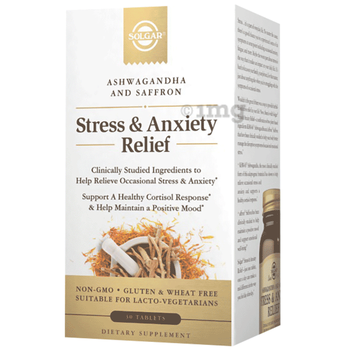 Solgar Ashwagandha & Saffron Stress & Anxiety Relief Tablet
