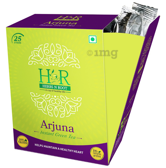 Herbs N Root Arjuna Instant Green Tea Stick (2gm Each)