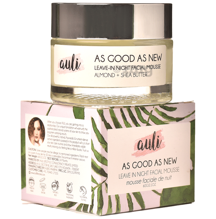 Auli As Good As New Leave-In Night Facial Mousse Almond+Shea Butter