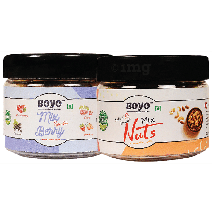 Boyo Combo Pack of Mix Exotic Berry (225gm) & Mix Nuts (200gm)