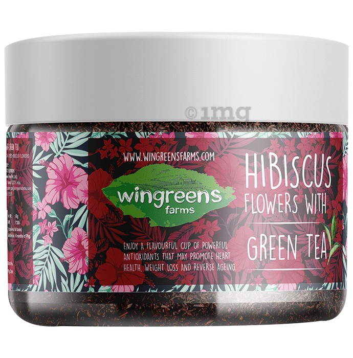 Wingreens Farms Hibiscus Flowers with Green Tea