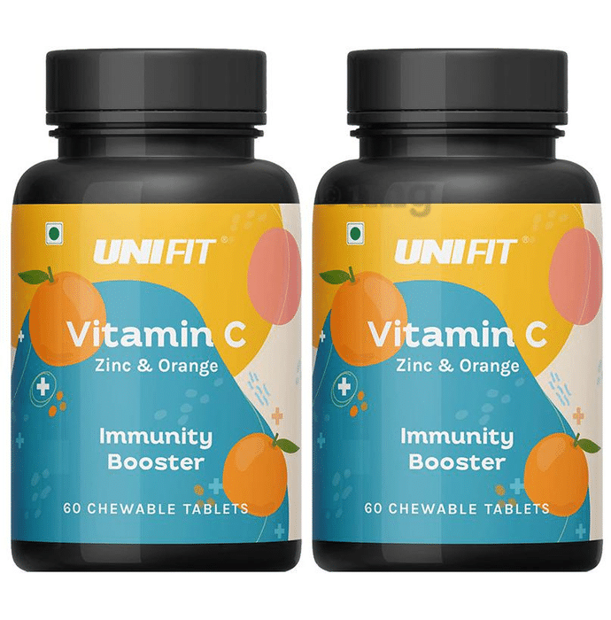 Unifit Vitamin C Chewable Tablet with Zinc & Orange Extract (60 Each)