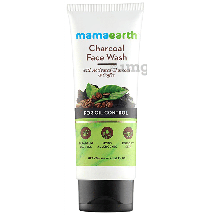 Mamaearth Charcoal Face Wash for Healthy Skin | Paraben & SLS-Free | All Skin Types