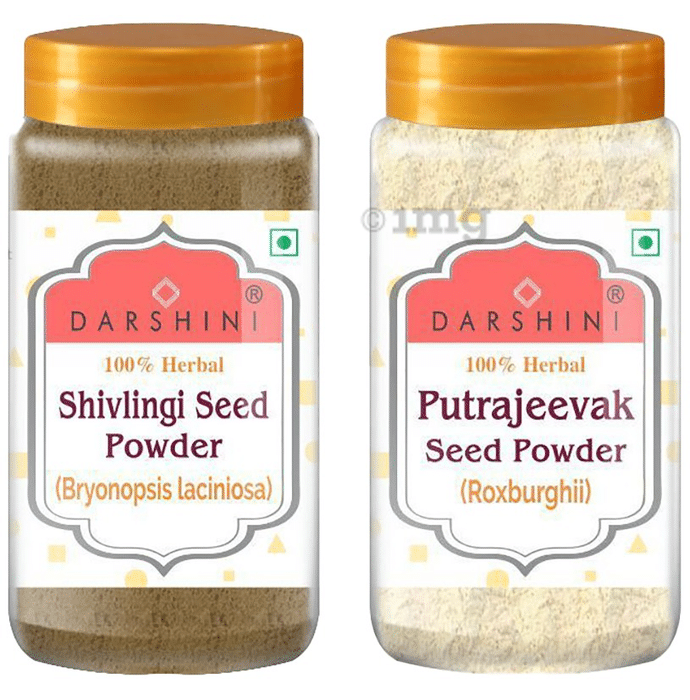 Darshini Combo Pack of Shivlingi Seed Powder (Bryonopsis Laciniosa) & Putrajeevak Seed Powder (Roxburghii) 100gm Each