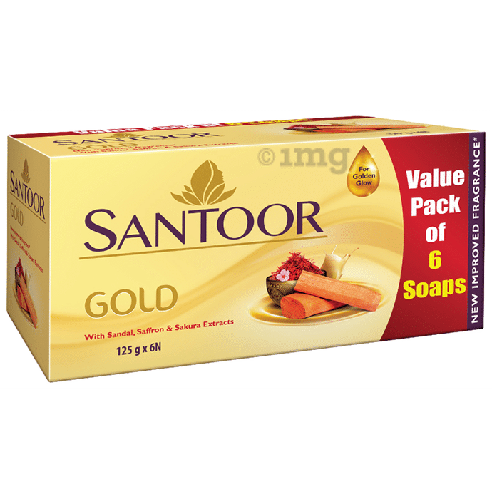 Santoor Gold Soap (125gm Each)