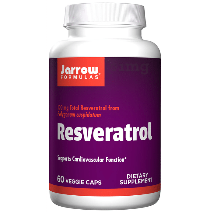 Jarrow Formulas Resveratrol Veggie Caps | Supports Cardiovascular Functions