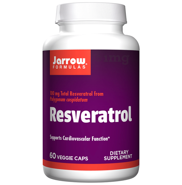 Jarrow Formulas Resveratrol Veggie Caps | Supports Cardiovascular Functions