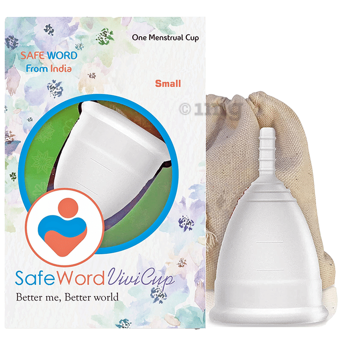 SafeWord Vivi Cup Premium Menstrual Cup Small Transparent