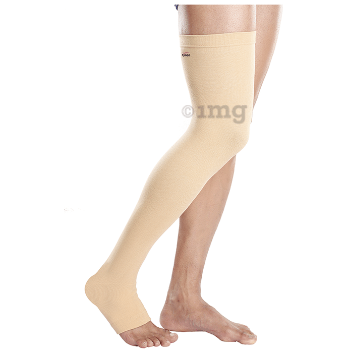 Tynor I 15 Compression Stocking Mid Thigh Open Toe Small
