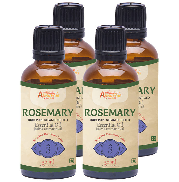 Aashman Ayurveda 100% Pure Steam Distilled Essential Oil (50ml Each) Rosemary