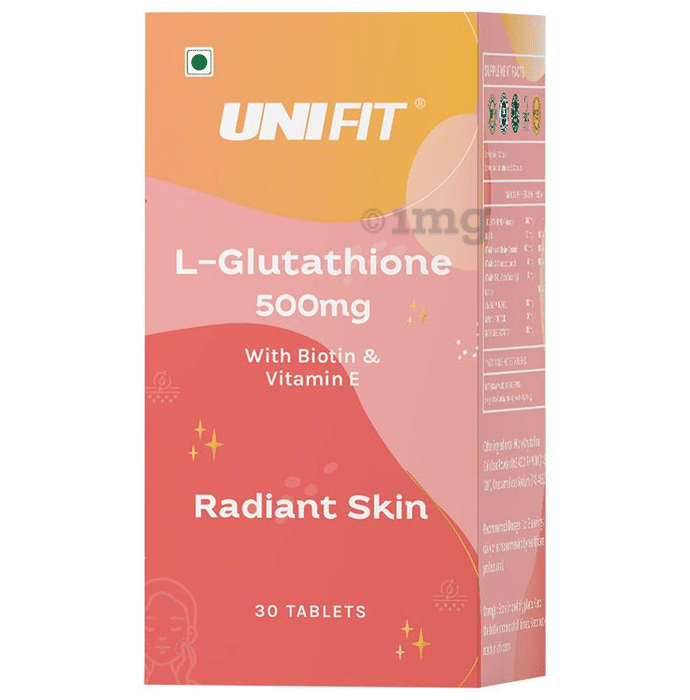 Unifit  L-Glutathione 500mg with Biotin & Vitamin E | Tablet for Skin Health