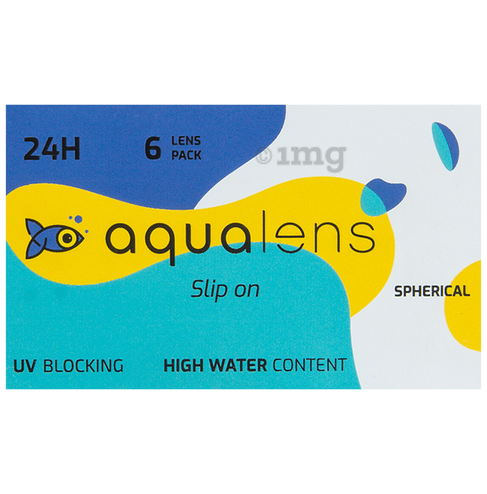 Aqualens 24H Contact Lens with High Water Content & UV Protection Optical Power -0.5 Transparent Spherical