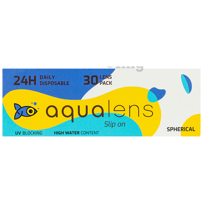 Aqualens 24H Contact Lens with High Water Content & UV Protection Optical Power -2.75 Transparent Spherical