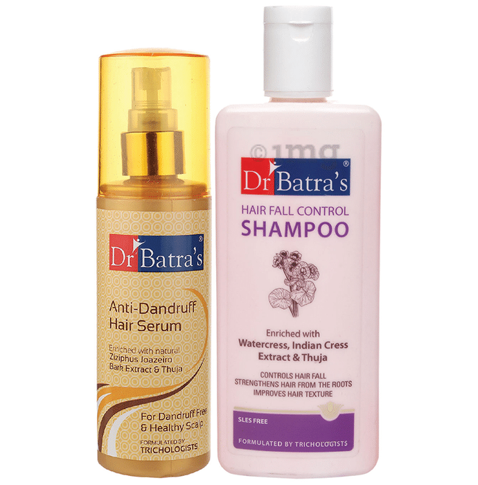 Dr Batra's Combo Pack of Anti-Dandruff Hair Serum 125ml and Hair Fall Control Shampoo 200ml
