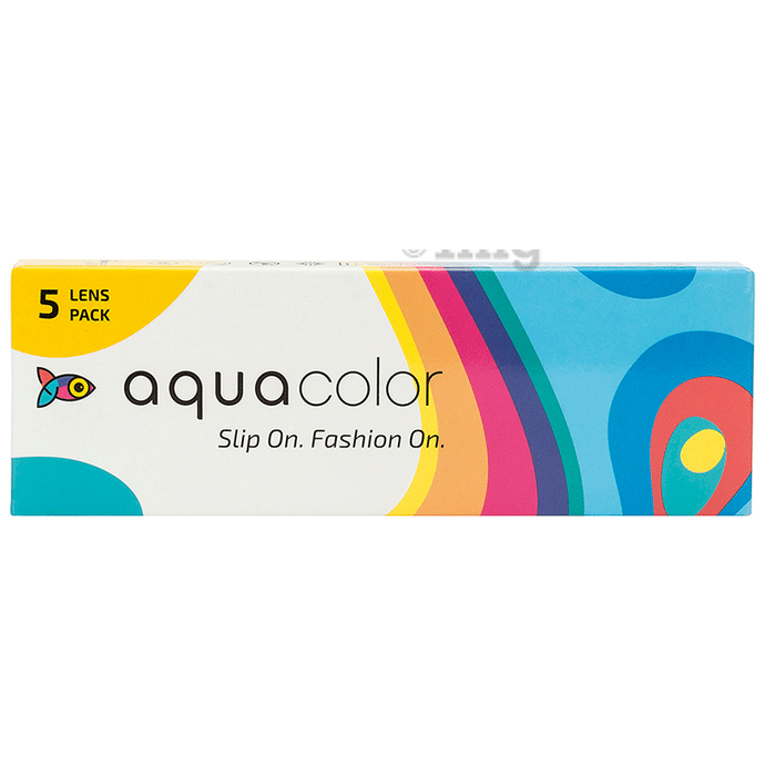 Aquacolor Daily Disposable Colored Contact Lens with UV Protection Optical Power -1.75 Spicy Gray