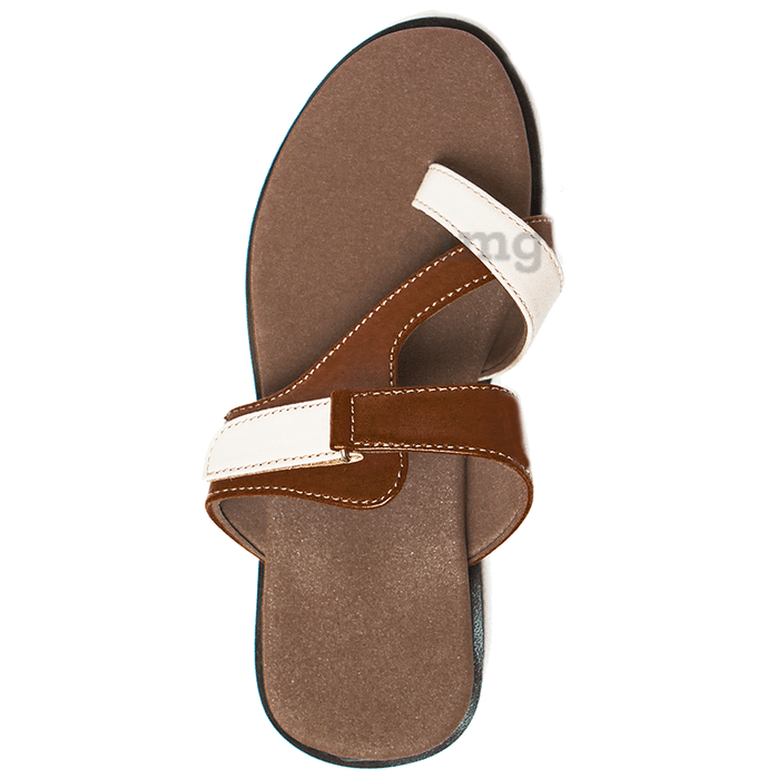 Dr. Brinsley Ciara Diabetic Women Slipper with Mask Free Size 38 Off White and Brown