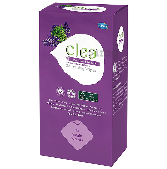 Ginni Clea Refreshing Wipes Lemongrass & Lavender