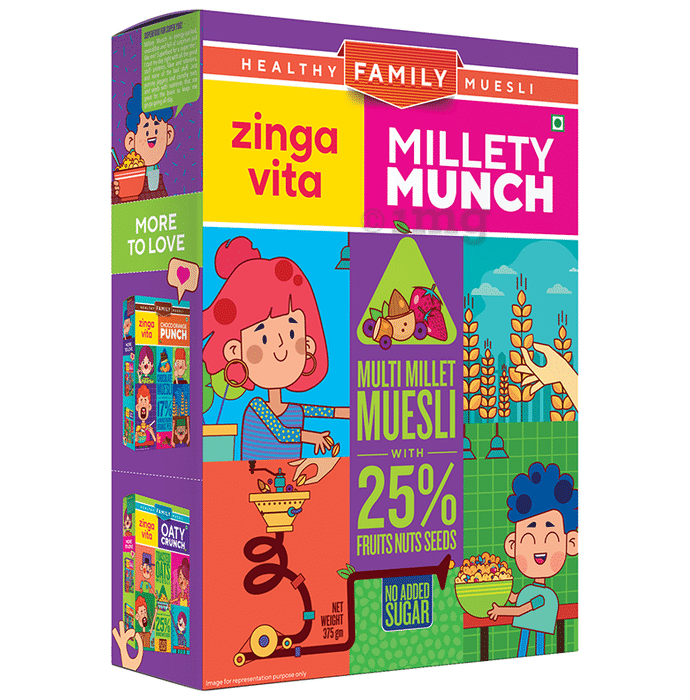 Zingavita Millety Munch No Added Sugar Muesli