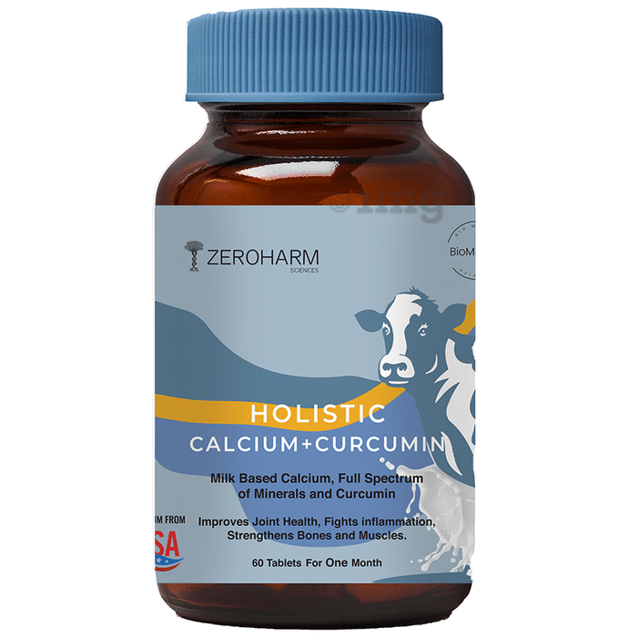 Zeroharm Sciences Holistic Calcium + Curcumin Tablet for Improving Joint Health and Strengthen Bones and Muscles