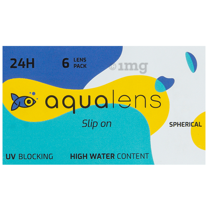 Aqualens 24H Contact Lens with High Water Content & UV Protection Optical Power -3.5 Transparent Spherical