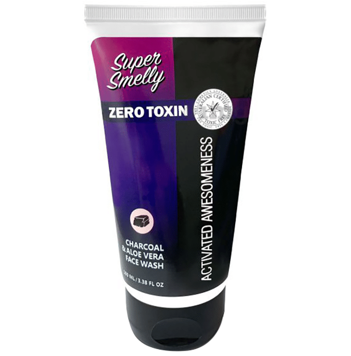 Super Smelly Zero Toxin Activated Awesomeness Charcoal & Aloe Vera Face Wash