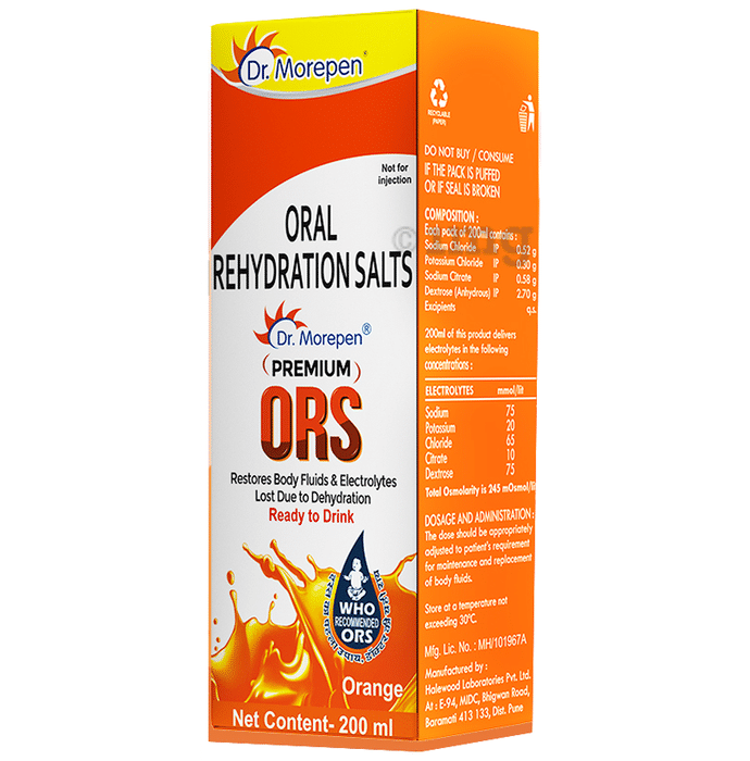 Dr. Morepen Premium ORS Ready to Drink Orange
