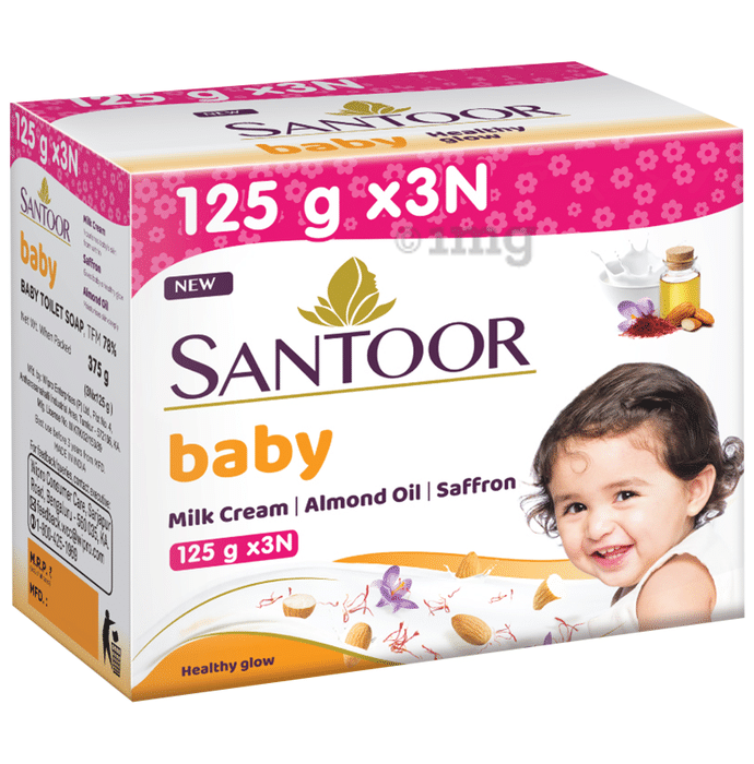 Santoor Baby Soap (125gm Each)