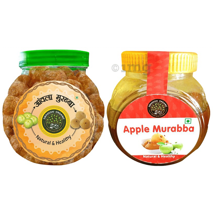 Swadeshi Organic Combo Pack of Amla Murabba & Apple Murabba (1kg Each)