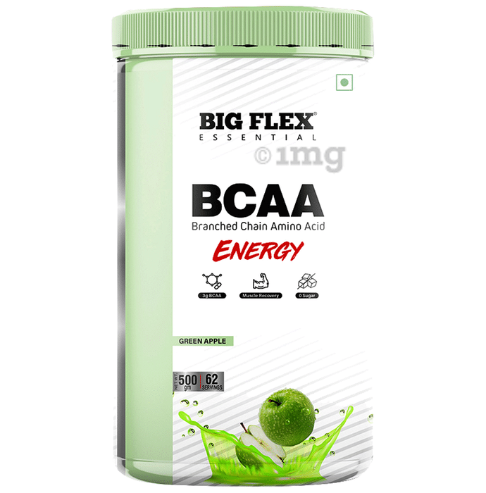 Big Flex Essential Bcaa Energy Powder Green Apple