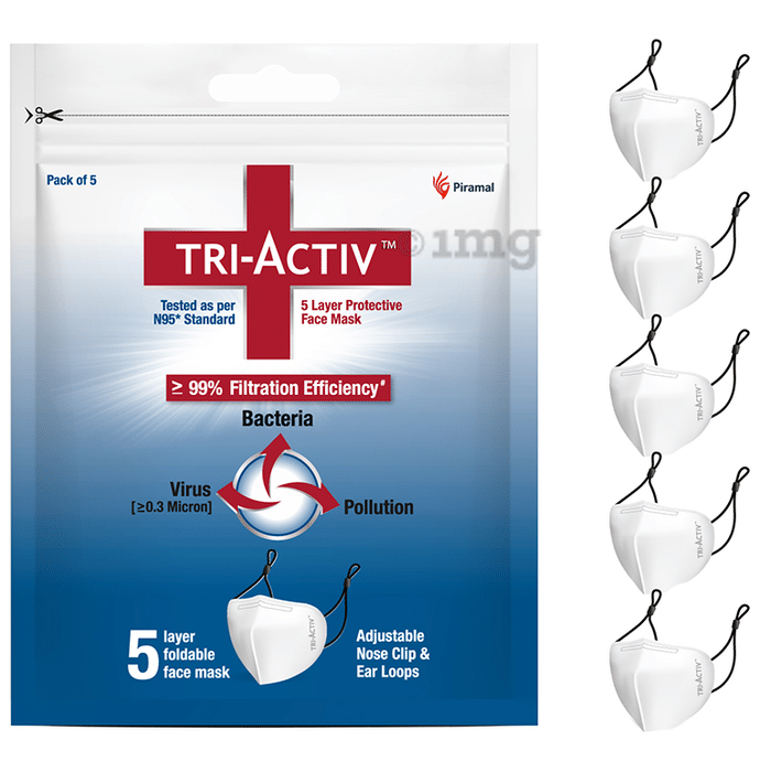 Tri-Activ 5 Layer Protective Face Mask with Ear Loop