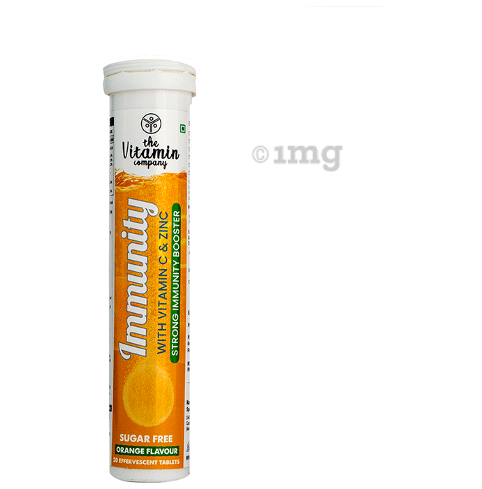 The Vitamin Company Immunity, with Vitamin C & Zinc Effervescent Tablet Orange Sugar Free