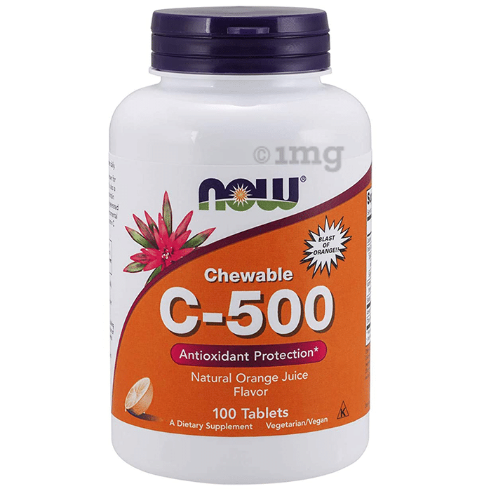 Now Foods Chewable C-500 Vegetarian Tablet Natural Orange