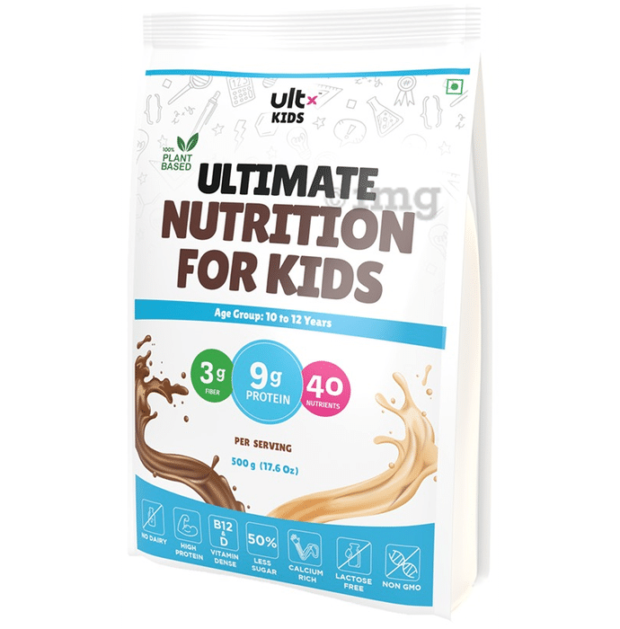 Ultx Kids 100% Plant Based Ultimate Nutrition for Kids 10 to 12 Years Chocolate