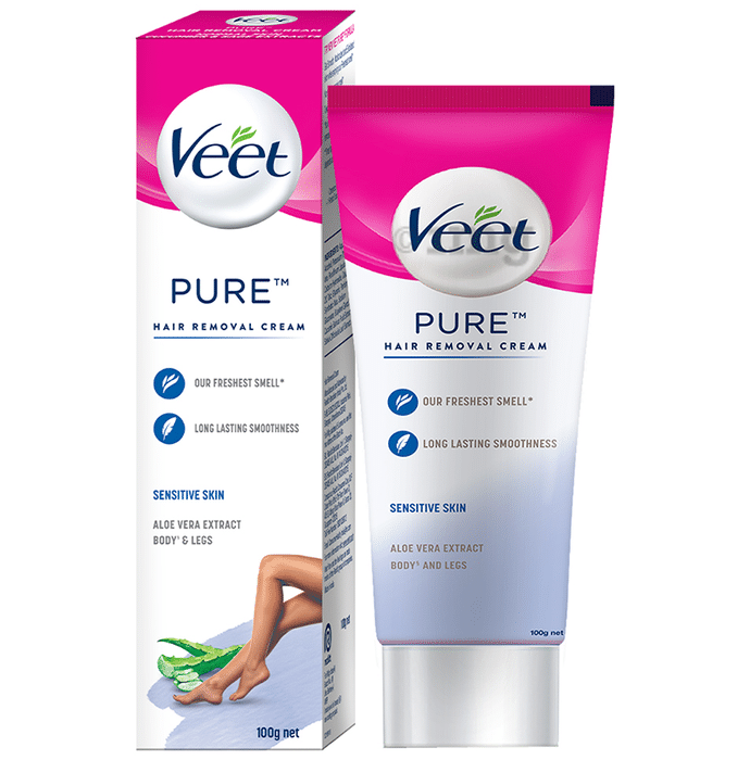 Veet Pure Hair Removal Cream for Women with No Ammonia Smell Sensitive Skin