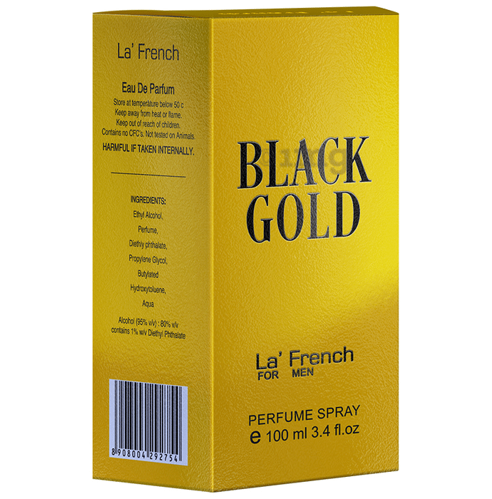 La' French Black Gold Perfume Spray for Men