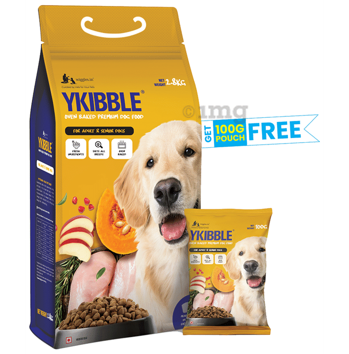 Ykibble Oven Baked Premium Dog Food for Adult & Senior Dogs with 100gm Pouch Free