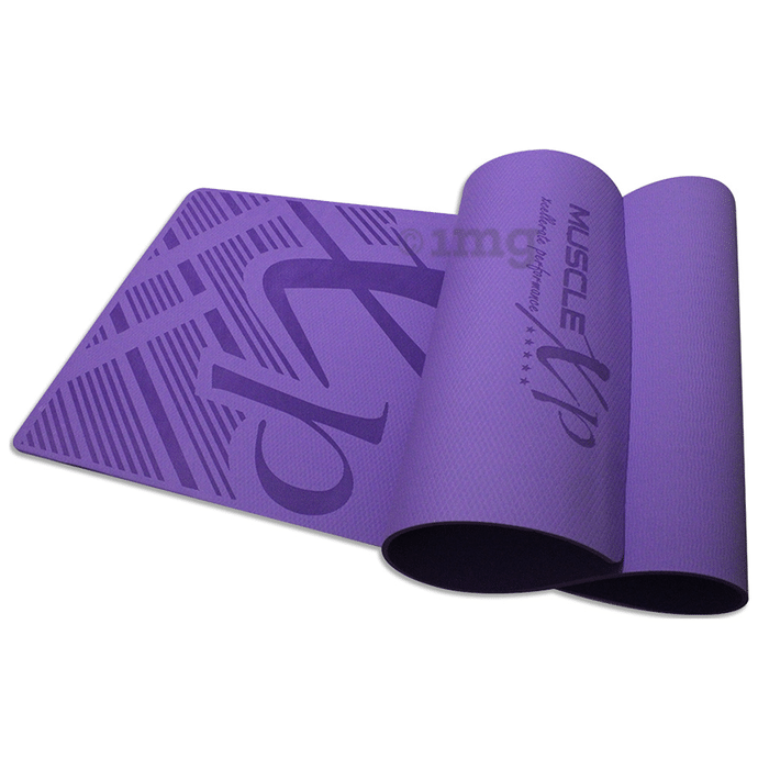 MuscleXP Pure EVA Material Yoga Mat with Cover Bag 6mm Purple