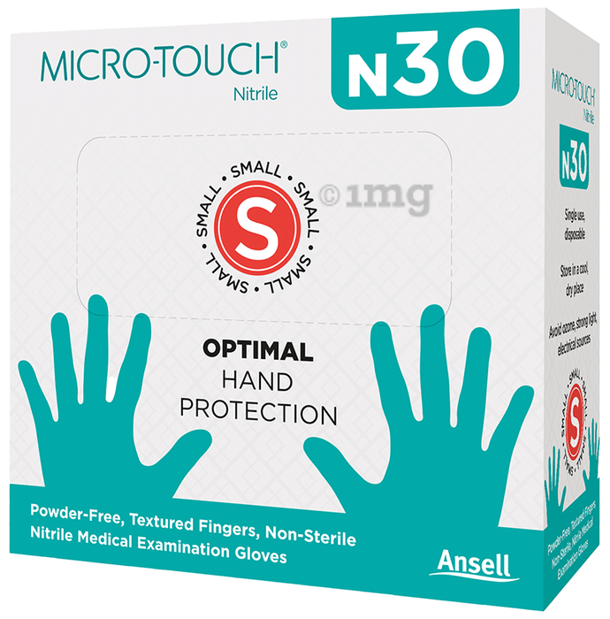 Ansell Micro-Touch N30 Nitrile Gloves (30 Each) Small