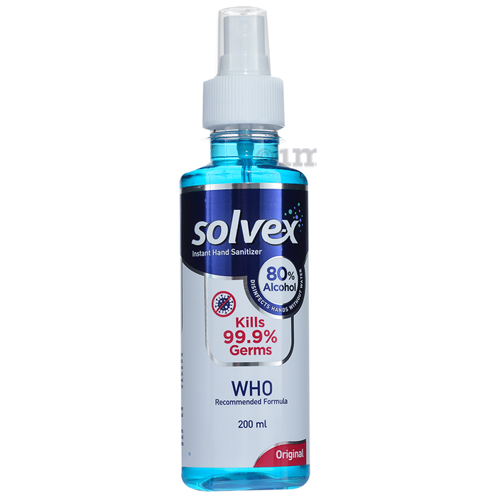 Solvex Instant Hand Sanitizer Spray 80% Alcohol (200ml Each) Original