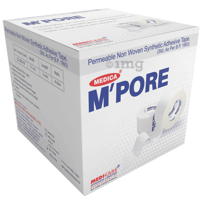 Medica M'pore Microporous Paper Tape 1.25 cm x 5 m