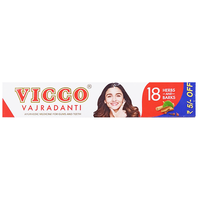 Vicco Vajradanti Ayurvedic Medicine for Healthy Gums and Teeth | Regular