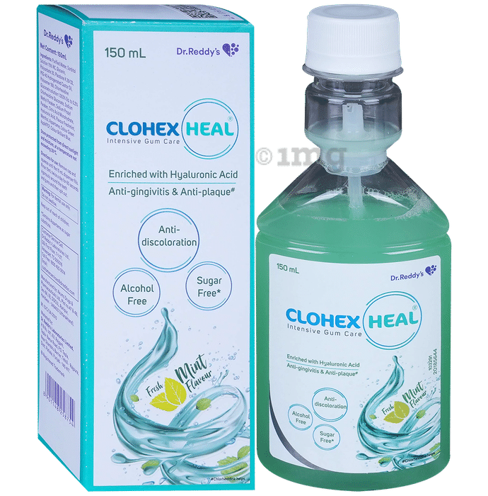 Clohex Heal Mouth Wash Mint Alcohol & Sugar Free