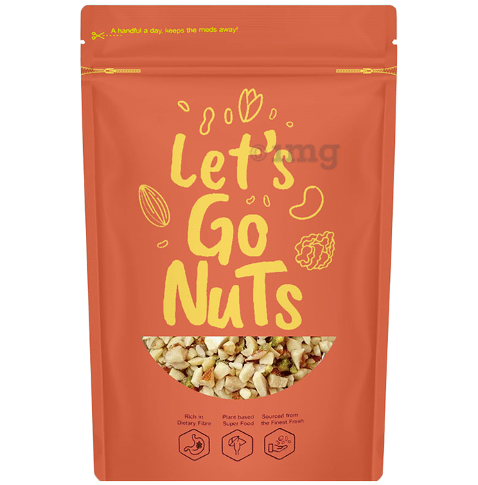 Let's Go Nuts Shahi Nuts Mix | Chopped Nuts (Almonds, Walnuts,Cashewnuts,& Unsalted Pistachios) (200gm Each)